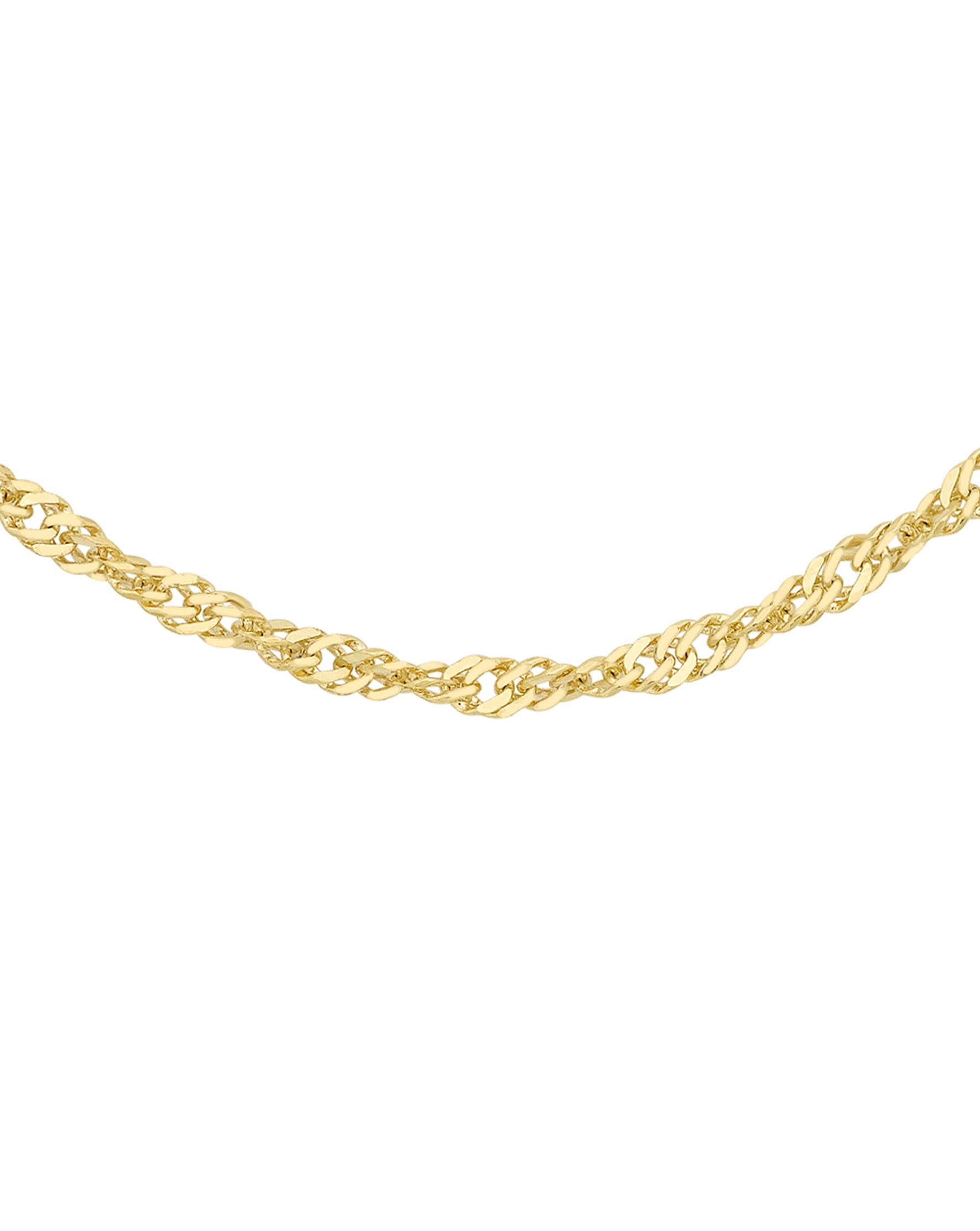 Ijewel Gold 9Ct Twist Curb Chain 18 Inch